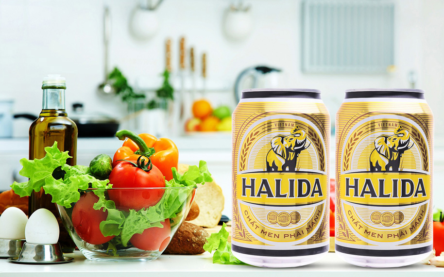 Halida Bia Halida thùng 24 lon 330ml