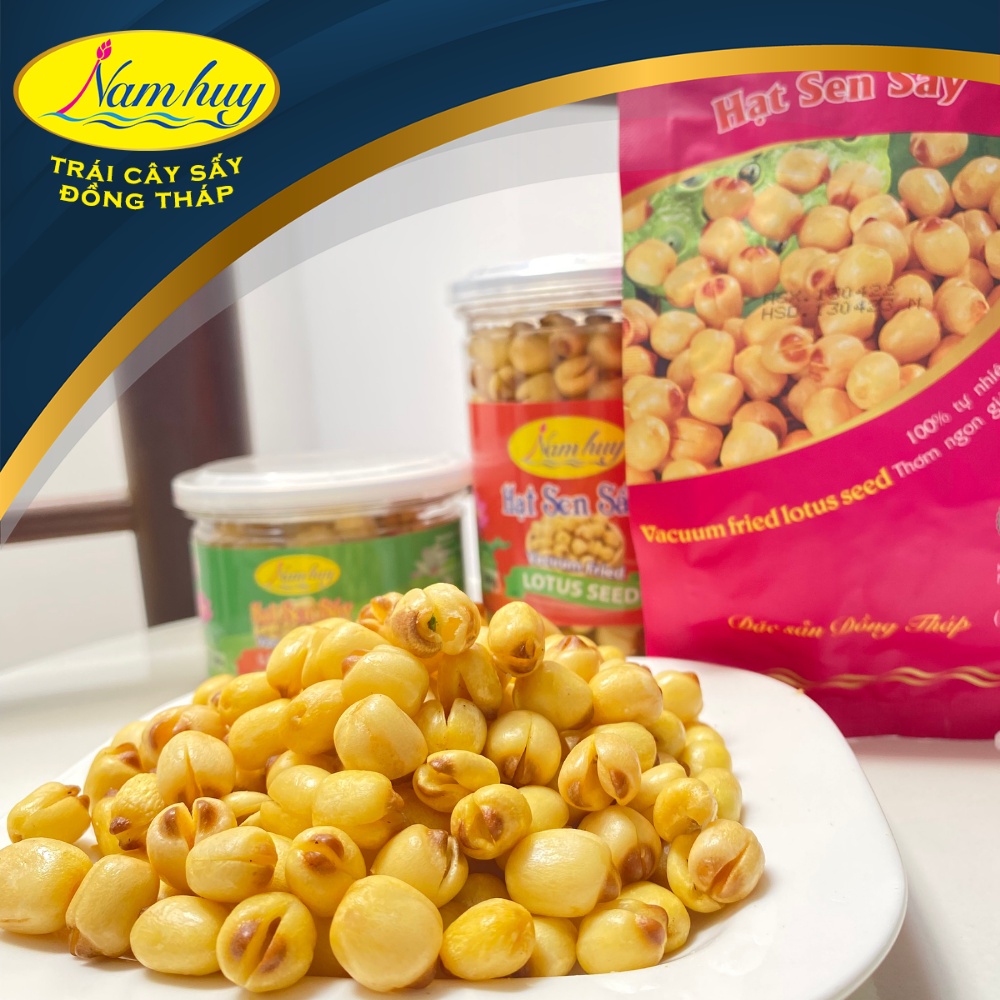 Hạt Sen Sấy Nam Huy Hũ 100G - OCOP 5 Sao Tỉnh Đồng Tháp