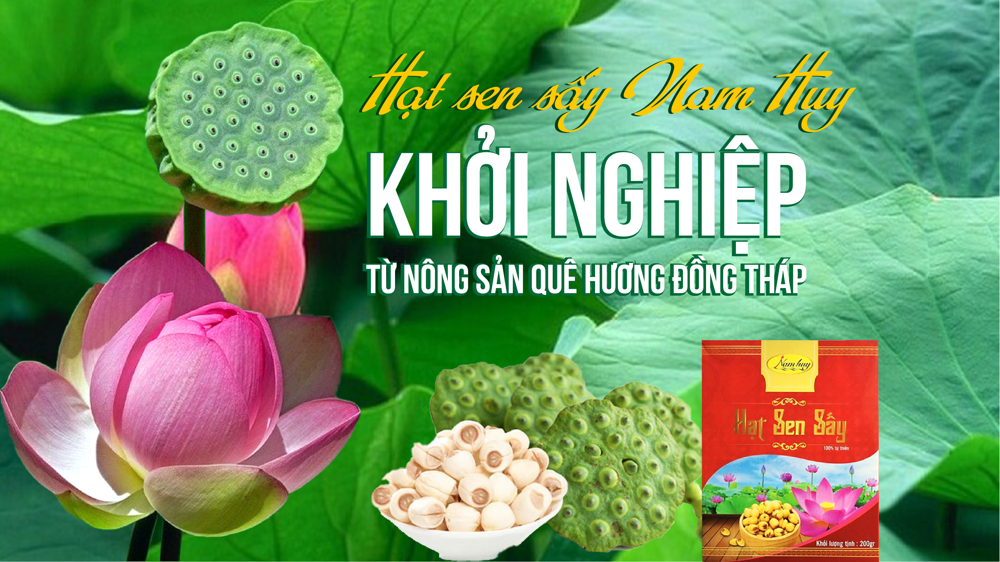 Hạt Sen Sấy Nam Huy Hũ 200g - OCOP 5 Sao Tỉnh Đồng Tháp